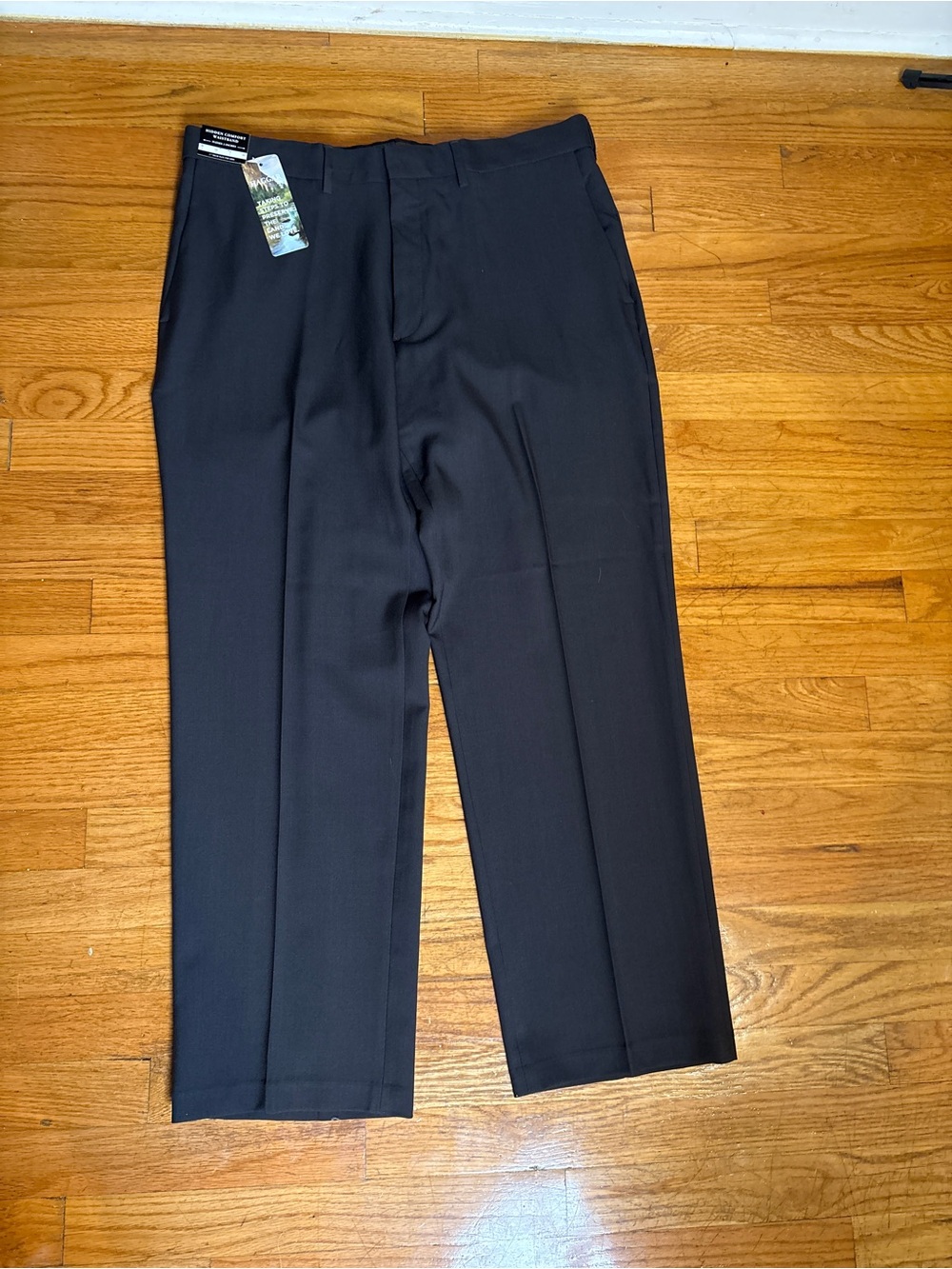 Haggar Men's Charcoal Flat-Front Dress Pants